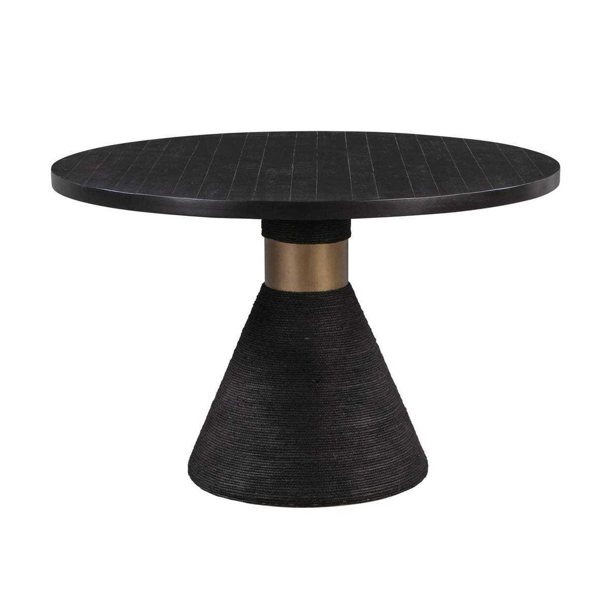 TOV Furniture Modern Rishi Black Rope Round Table - TOV-D44049