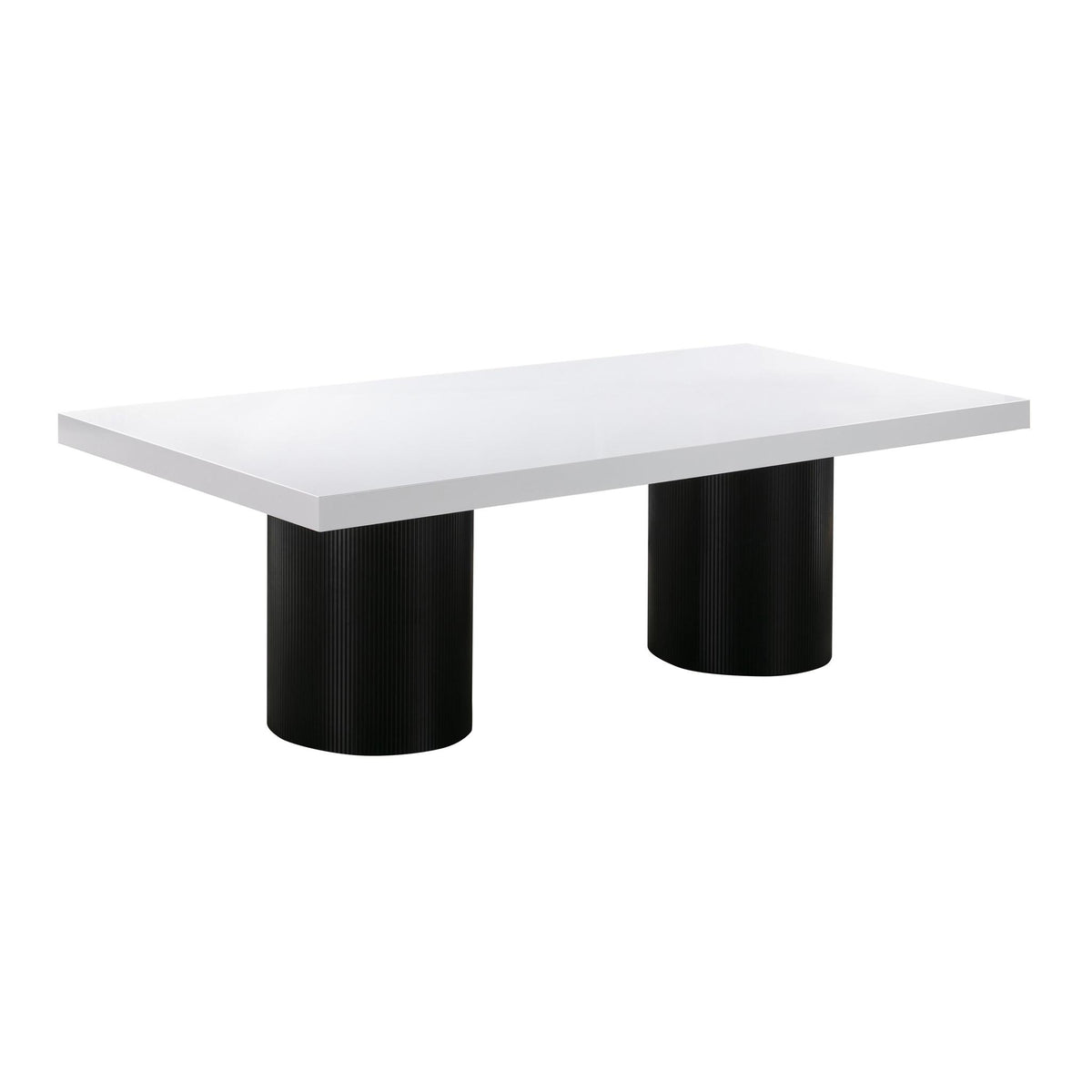 TOV Furniture Modern Nova White Lacquer Dining Table - TOV-D44185