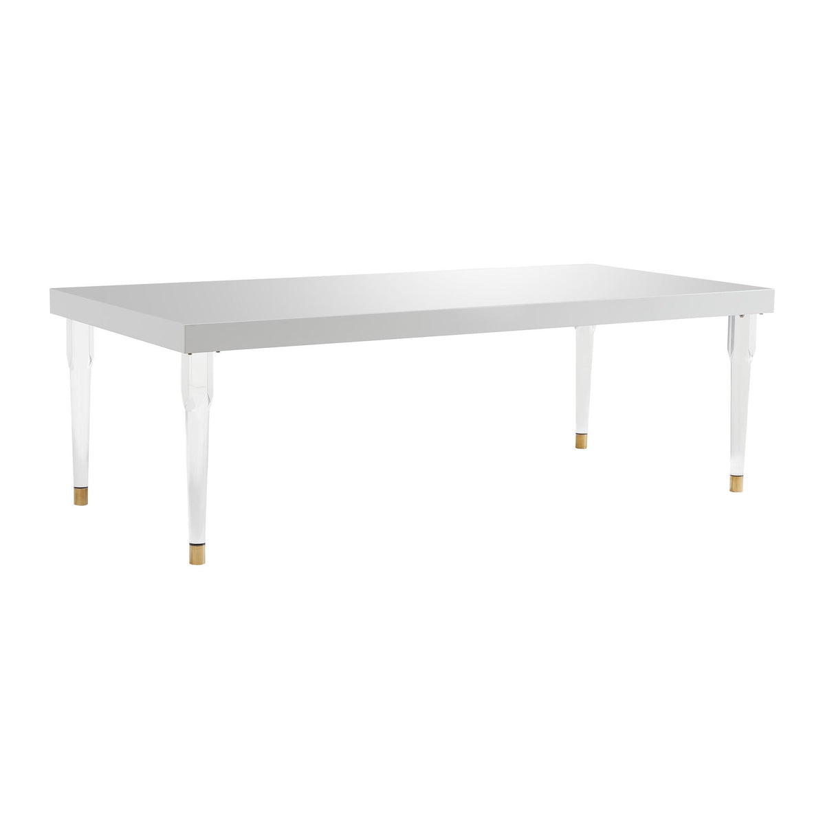 TOV Furniture Modern Tabby Glossy Lacquer Dining Table - TOV-D44205