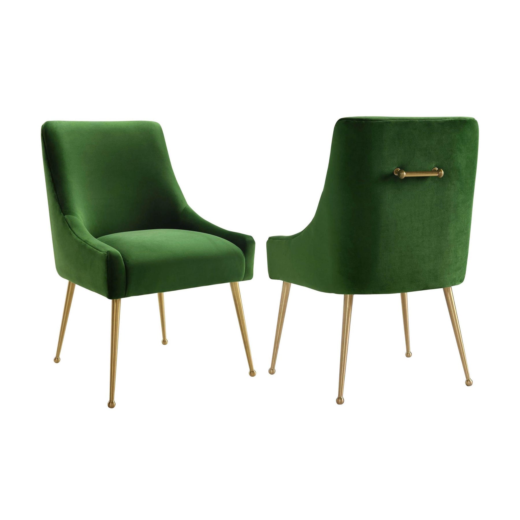 TOV Furniture Modern Beatrix Green Velvet Side Chair - TOV-D46