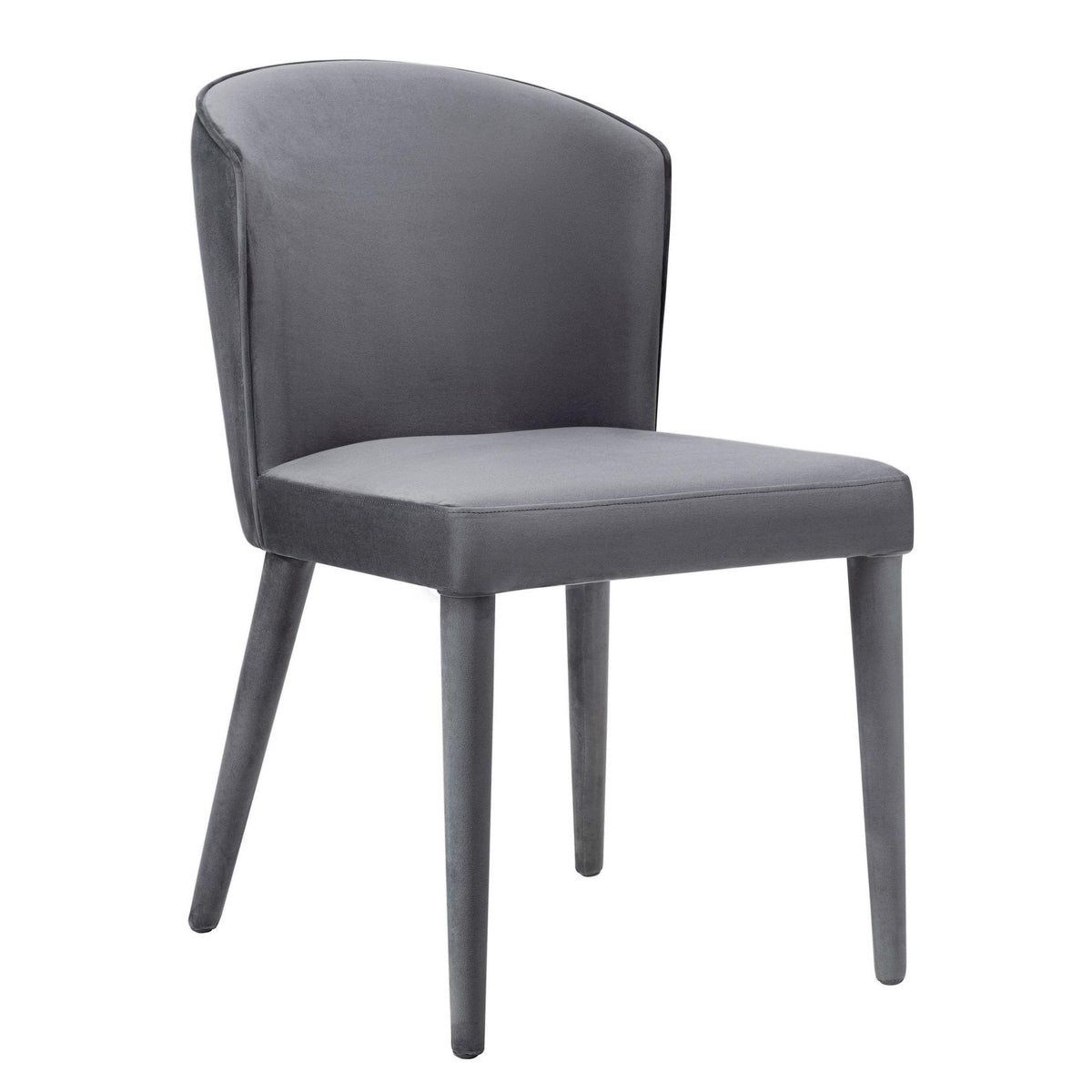 TOV Furniture Modern Metropolitan Grey Velvet Dining Chair - TOV-D55-Minimal & Modern