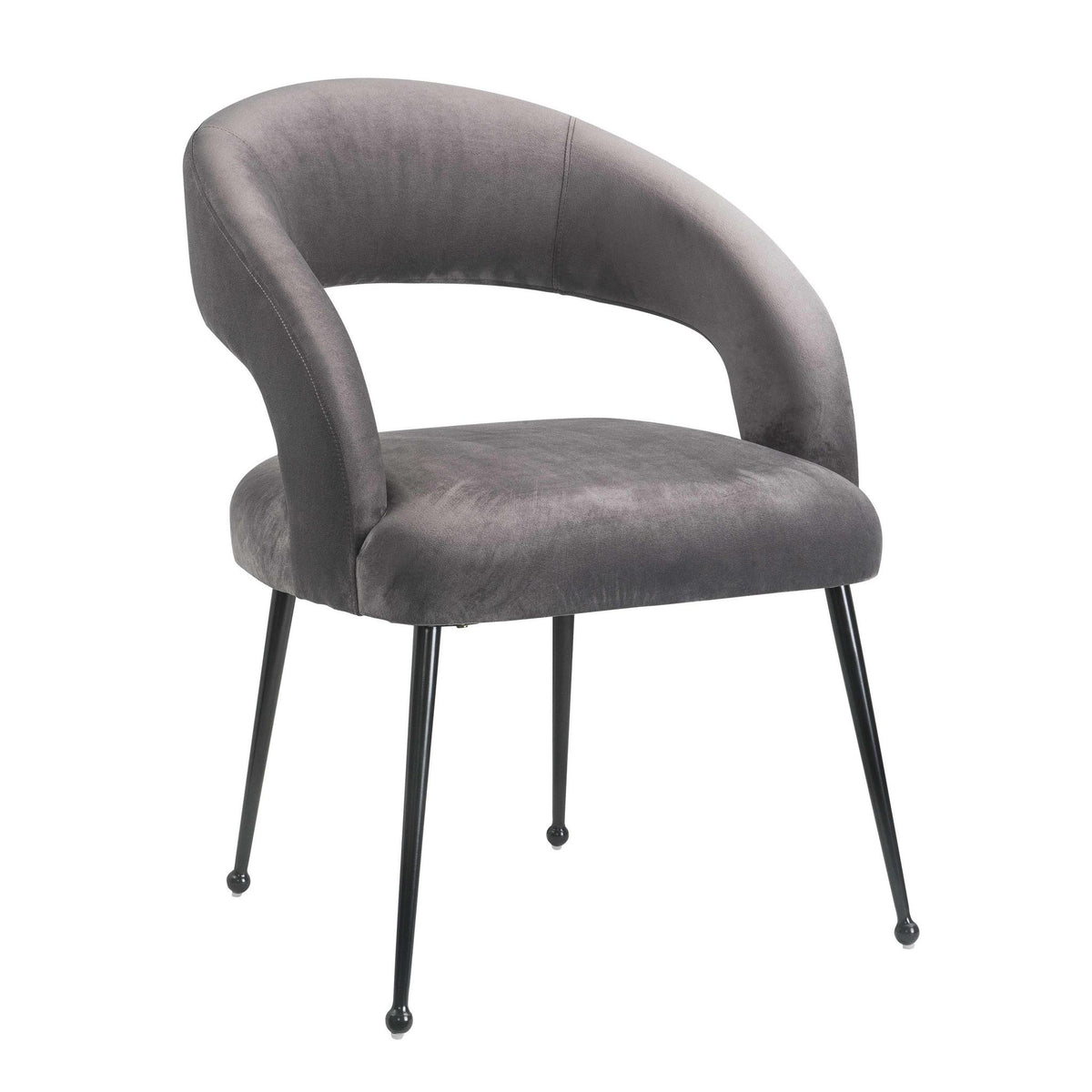 TOV Furniture Modern Rocco Grey Velvet Dining Chair - TOV-D6186