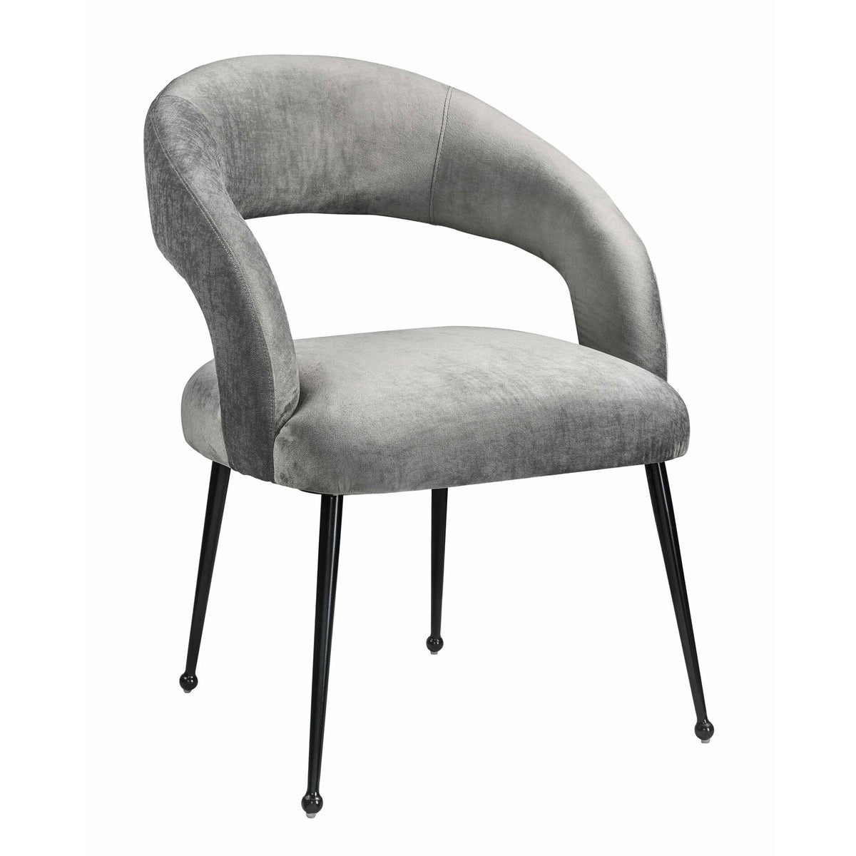 TOV Furniture Modern Rocco Slub Grey Dining Chair - TOV-D6189