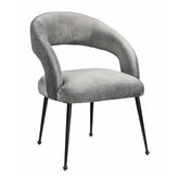 TOV Furniture Modern Rocco Slub Grey Dining Chair - TOV-D6189