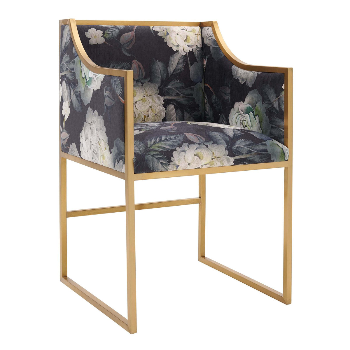 TOV Furniture Modern Atara Floral Velvet Gold Chair - TOV-D6349