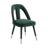 TOV Furniture Modern Petra Forest Green Velvet Side Chair - TOV-D6364