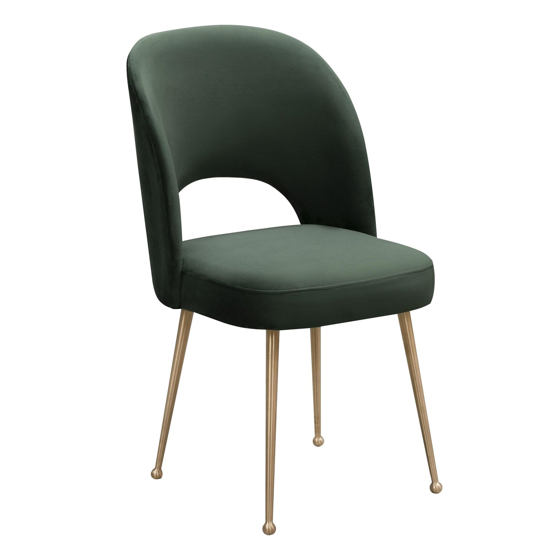 TOV Furniture Modern Swell Forest Green Velvet Chair - TOV-D6486