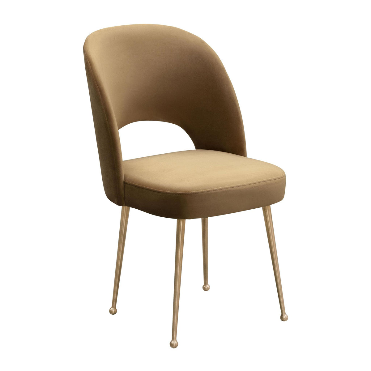 TOV Furniture Modern Swell Cognac Velvet Chair - TOV-D6487