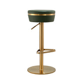 TOV Furniture Modern Astro Malachite Green and Gold Adjustable Stool - TOV-D68296