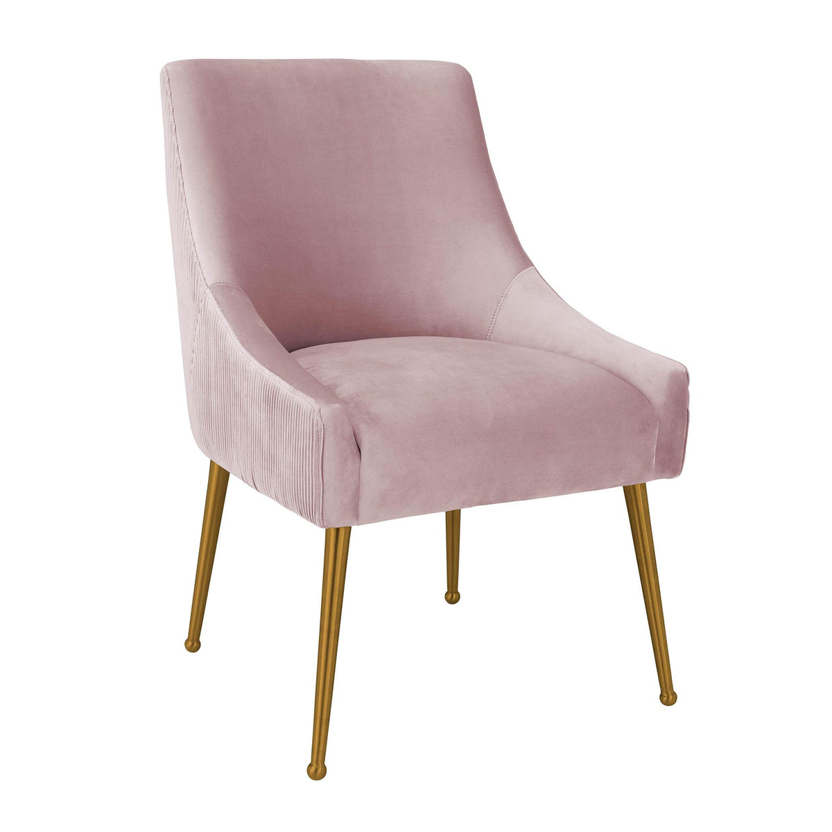 TOV Furniture Modern Beatrix Pleated Mauve Velvet Side Chair - TOV-D68313