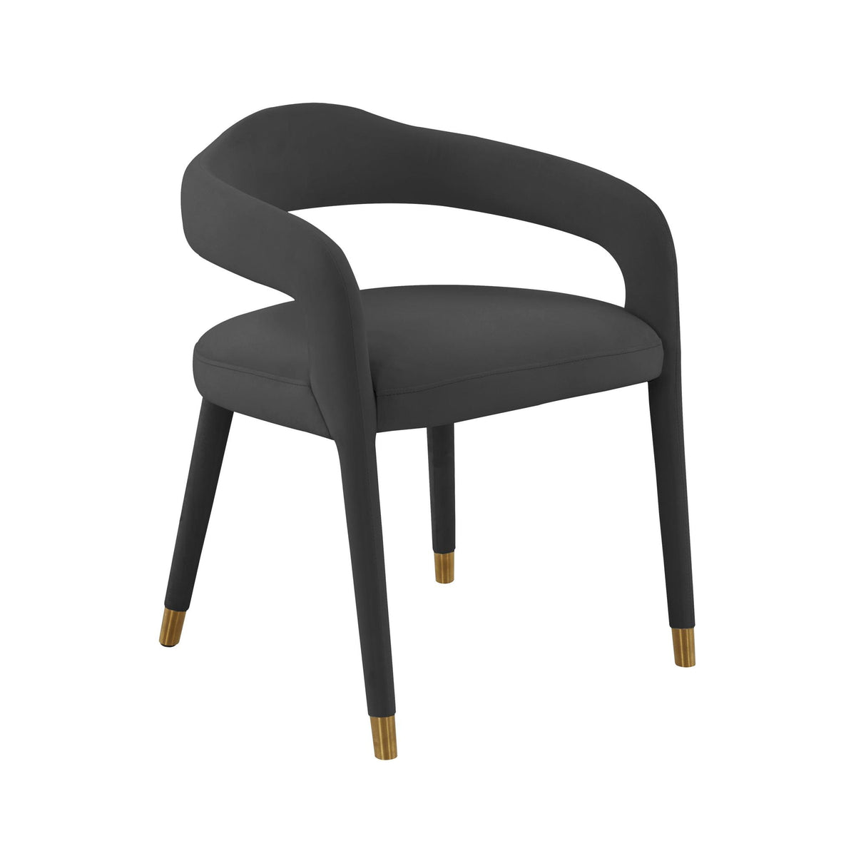 TOV Furniture Modern Lucia Black Velvet Dining Chair - TOV-D68415
