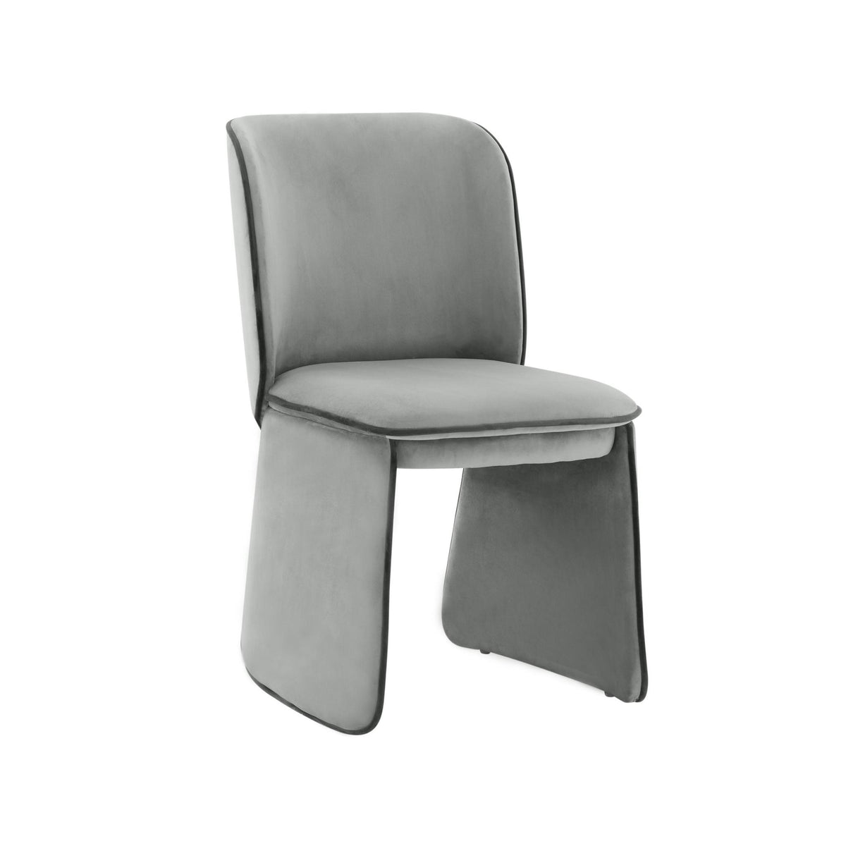 TOV Furniture Modern Kinsley Grey Velvet Dining Chair - TOV-D68424