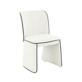 TOV Furniture Modern Kinsley Cream Vegan Leather Dining Chair - TOV-D68425