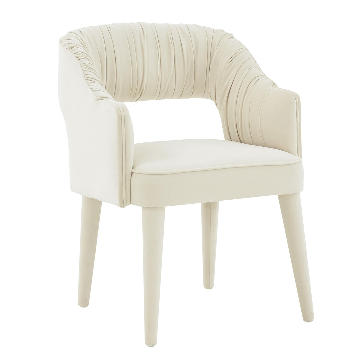 TOV Furniture Modern Zora Cream Velvet Dining Chair - TOV-D68467