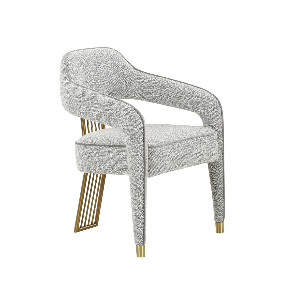 TOV Furniture Modern Corralis Speckled Grey Boucle Dining Chair - TOV-D68474