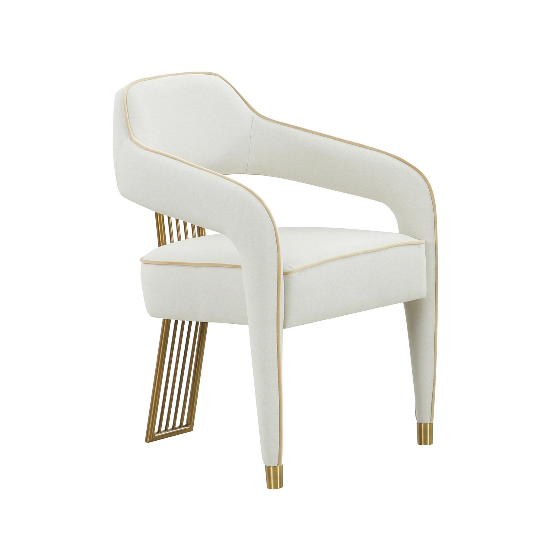 TOV Furniture Modern Corralis Cream Linen Dining Chair - TOV-D68475