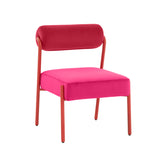 TOV Furniture Modern Jolene Hot Pink Velvet Accent Chair - TOV-S68450