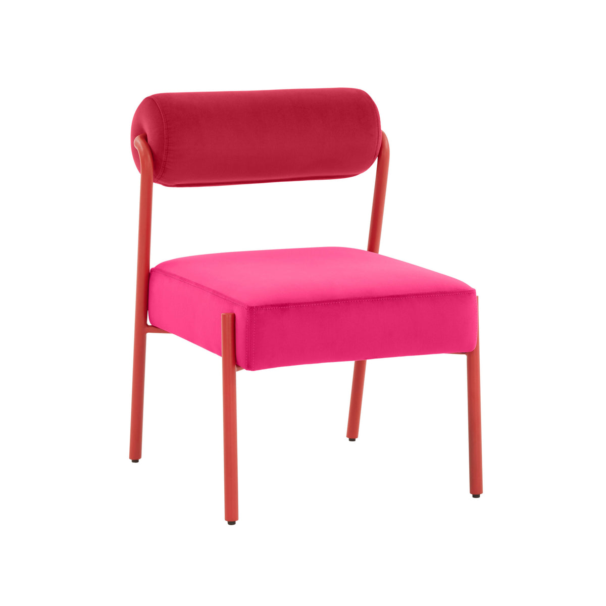 TOV Furniture Modern Jolene Hot Pink Velvet Dining Chair - Set of 2 - TOV-D68583