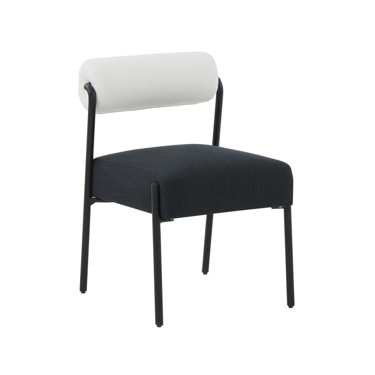 TOV Furniture Modern Jolene Cream and Black Linen Dining Chair - Set of 2 - TOV-D68585