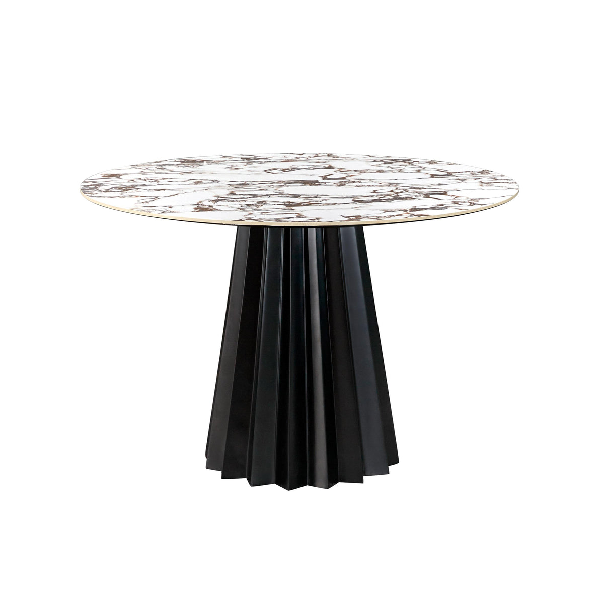 TOV Furniture Modern Jimena Marble Ceramic 47" Round Dining Table - TOV-D68688