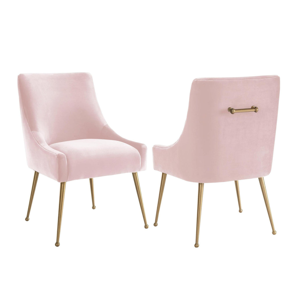 TOV Furniture Modern Beatrix Blush Velvet Side Chair - TOV-D7222