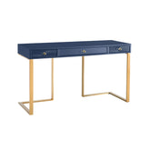 TOV Furniture Modern Janie Blue Lacquer Desk - TOV-H5520