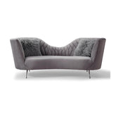 TOV Furniture Modern Eva Grey Velvet Sofa - TOV-L6130