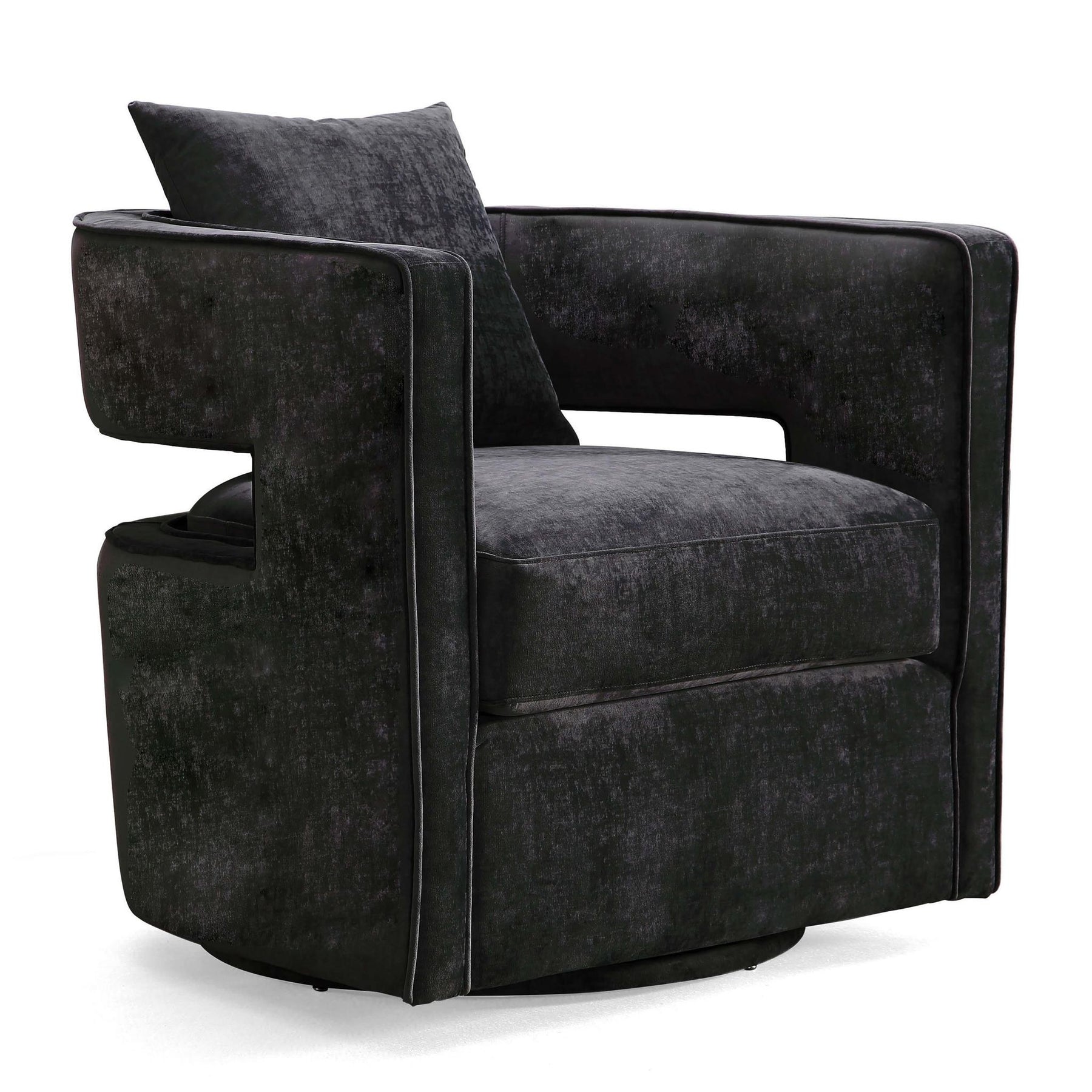 TOV Furniture Modern Kennedy Black Swivel Chair - TOV-L6145