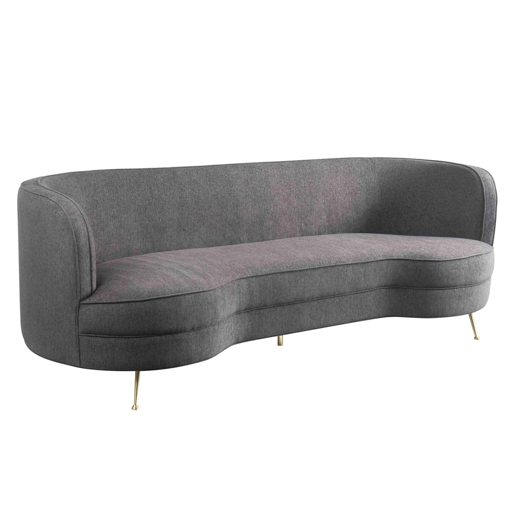 TOV Furniture Modern Flare Grey Tweed Sofa - TOV-L6192