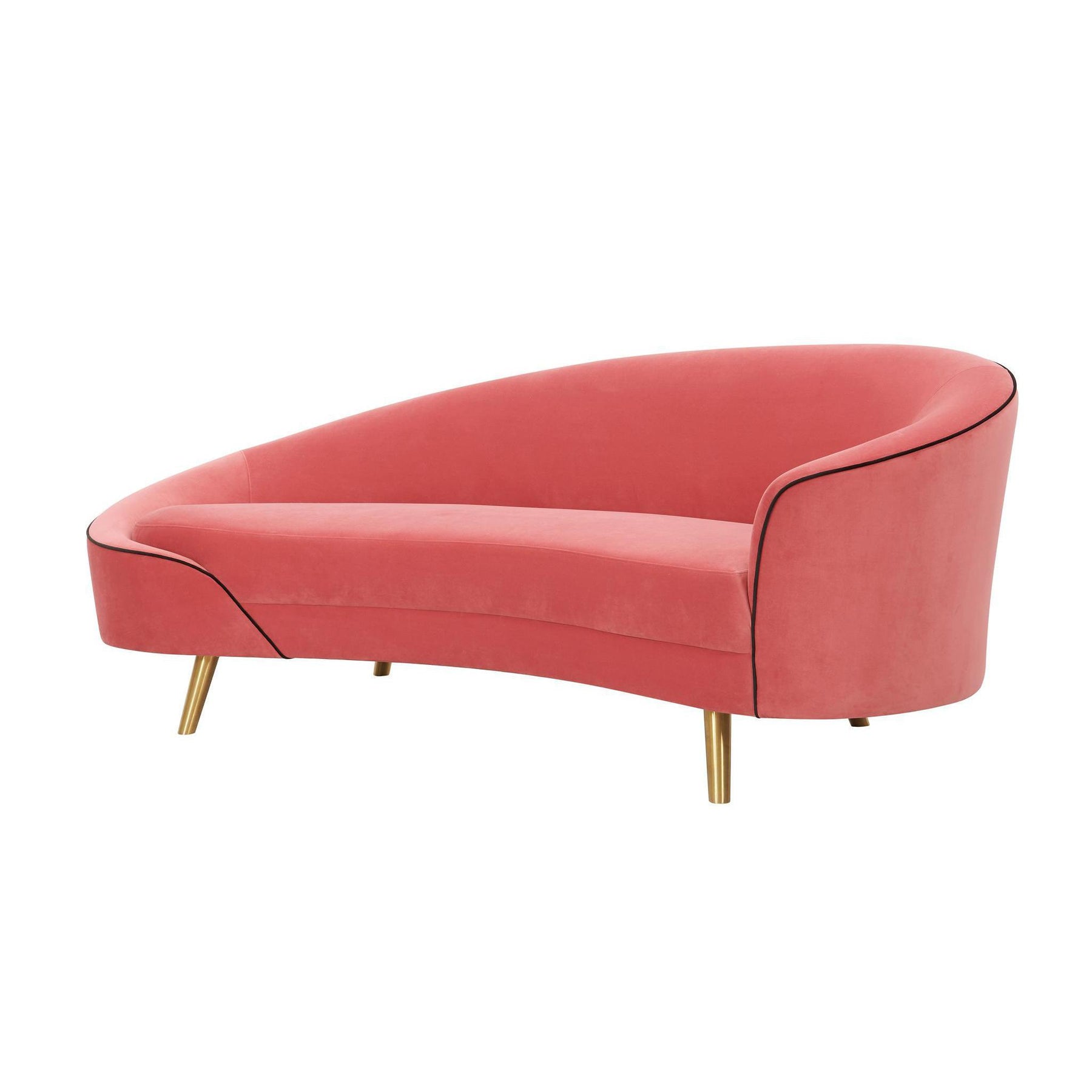 TOV Furniture Modern Cleopatra Hot Pink Velvet Sofa - TOV-L6428