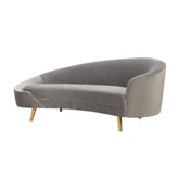 TOV Furniture Modern Cleopatra Grey Velvet Sofa - TOV-L6430