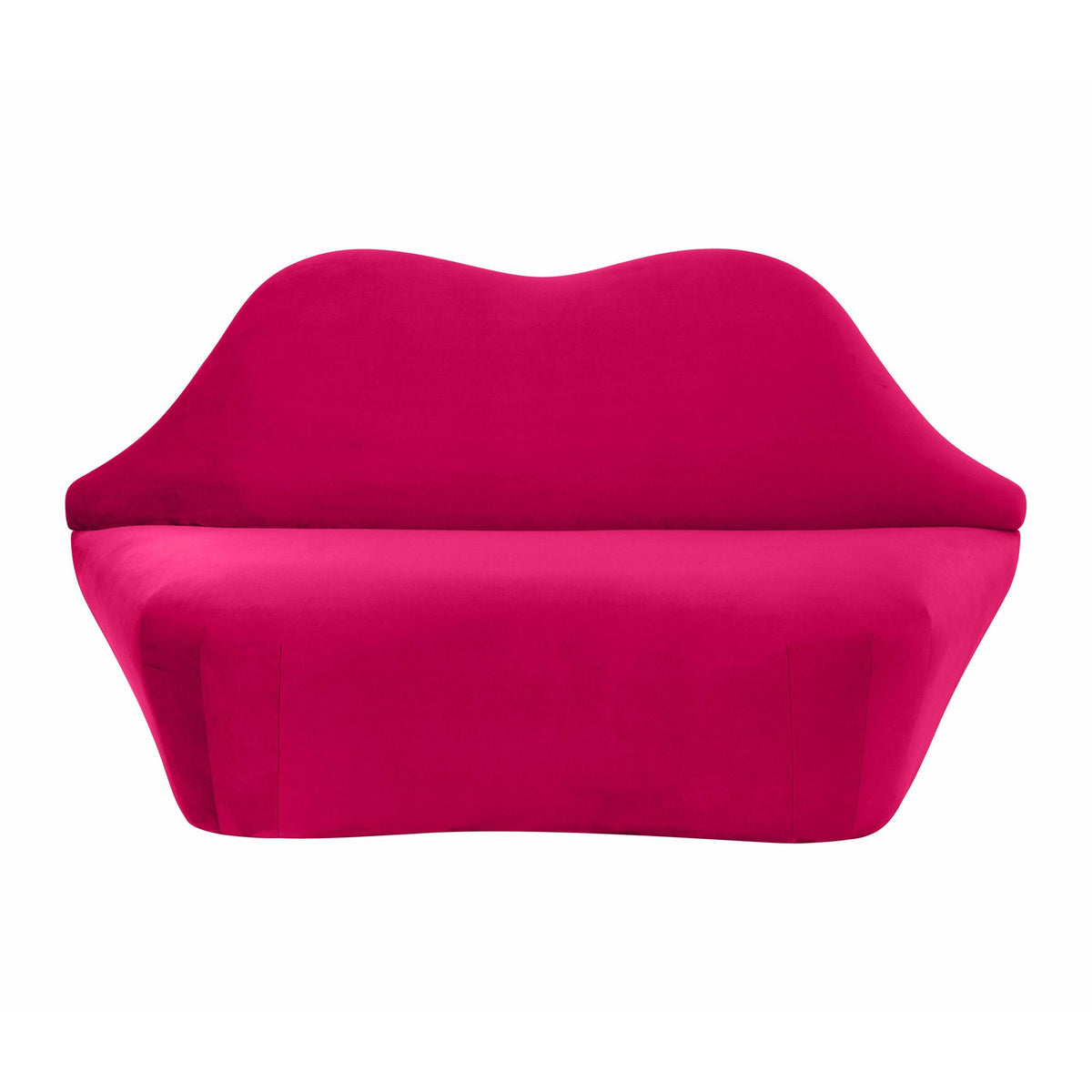TOV Furniture Modern Lips Hot Pink Velvet Settee - TOV-L68195
