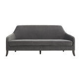 TOV Furniture Modern Neveah Grey Velvet Sofa - TOV-L68423