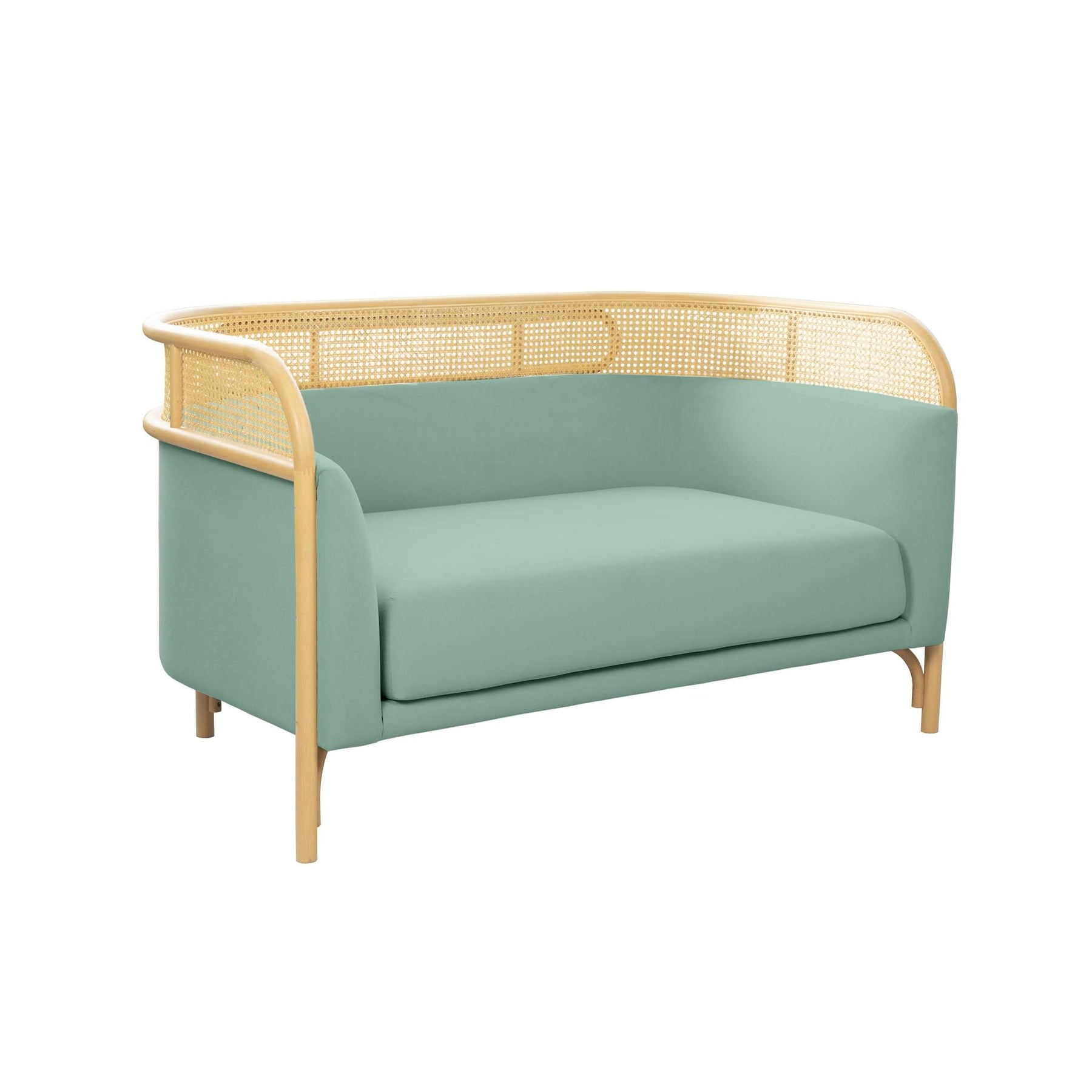 TOV Furniture Modern Desiree Ocean Blue Velvet Loveseat - TOV-L68525