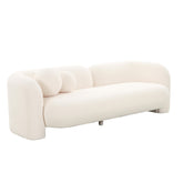 TOV Furniture Modern Amelie Cream Faux Fur Sofa - TOV-L68581