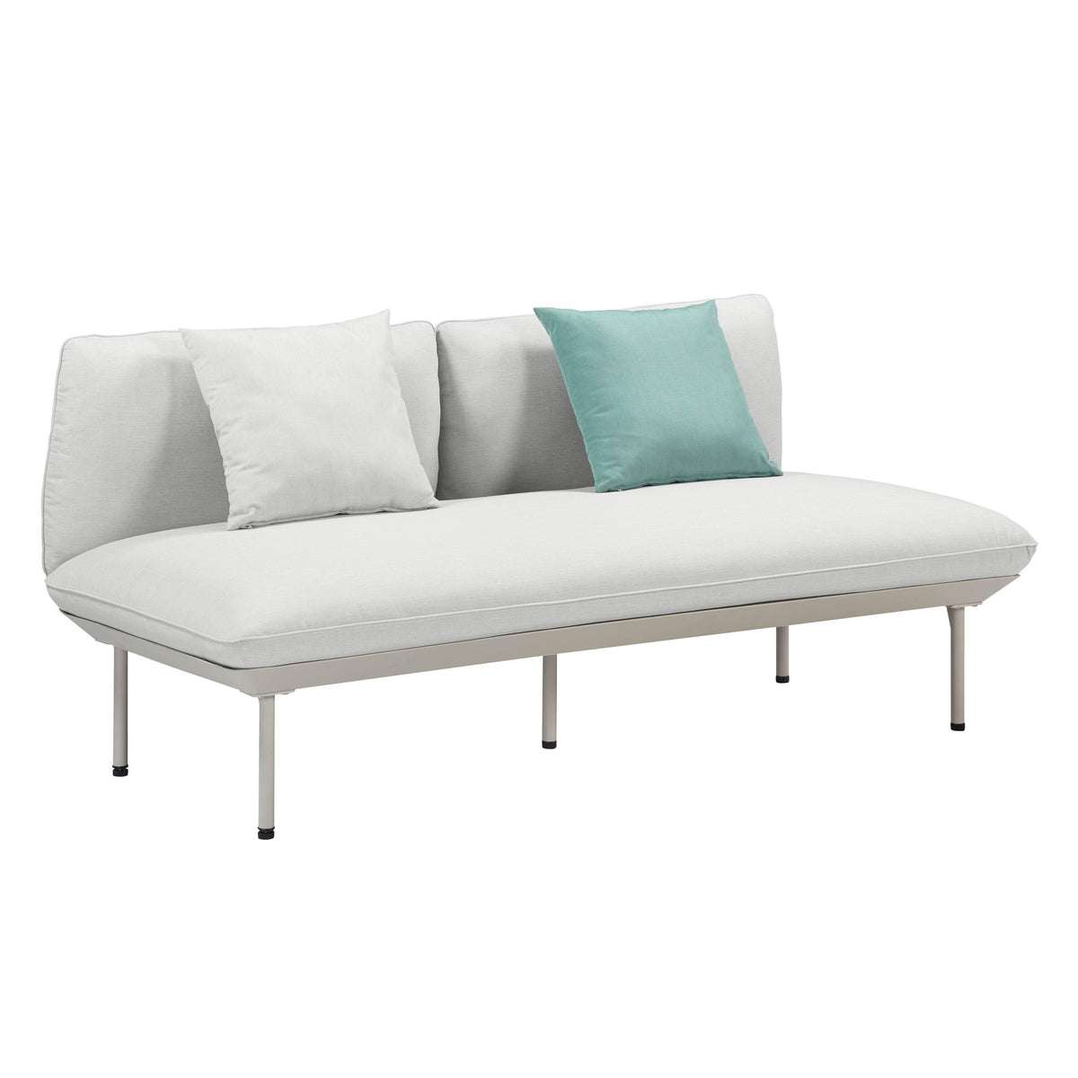TOV Furniture Modern Katti Light Grey Outdoor Loveseat - TOV-O54259