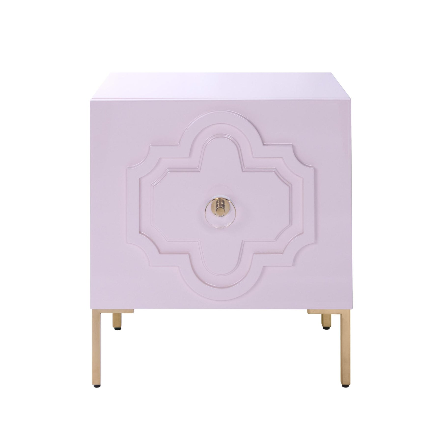 TOV Furniture Modern Anna Pink Lacquer Side Table - TOV-OC4106
