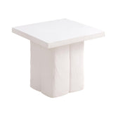 TOV Furniture Modern Kayla White Concrete Side Table - TOV-OC44165