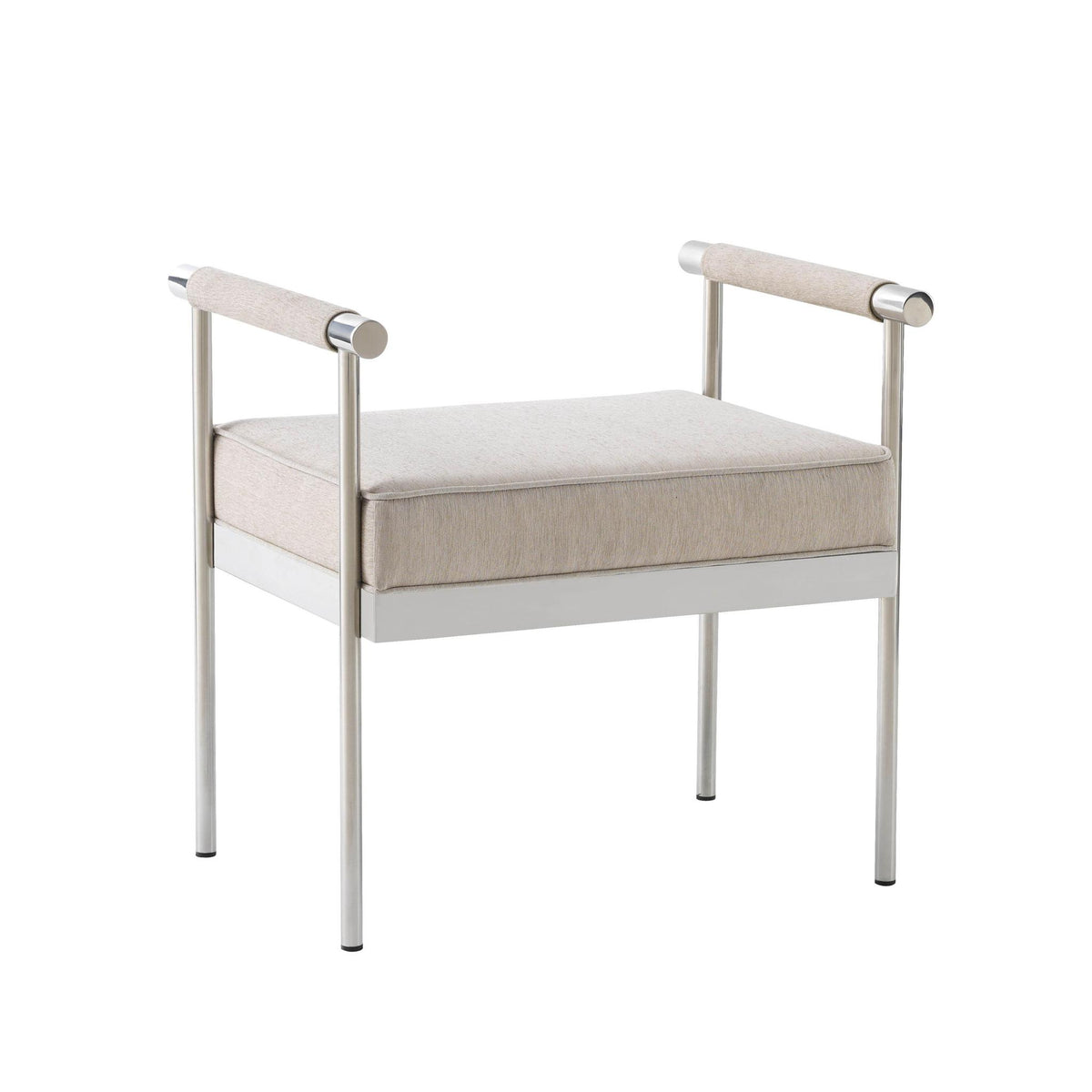 TOV Furniture Modern Diva Cream Velvet Bench - TOV-OC5511