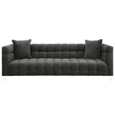 TOV Furniture Modern Bea Grey Velvet Sofa - TOV-S100