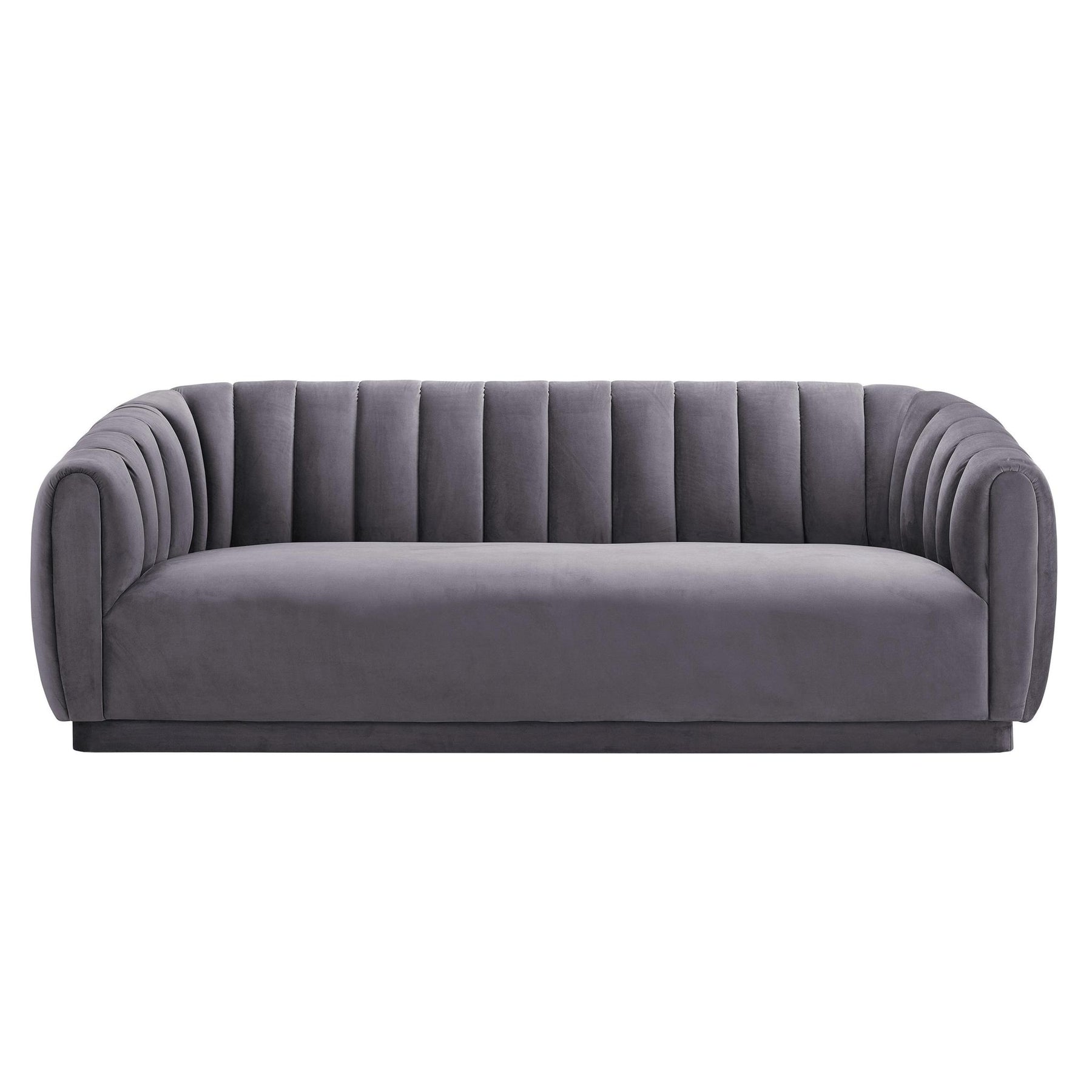 TOV Furniture Modern Arno Grey Velvet Sofa - TOV-S167