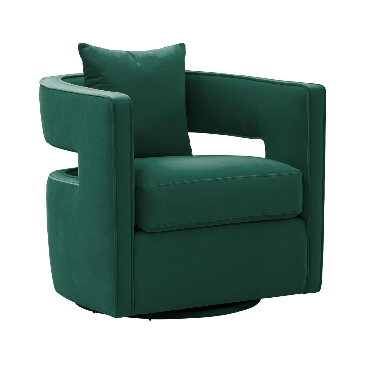 TOV Furniture Modern Kennedy Forest Green Swivel Chair - TOV-S44126