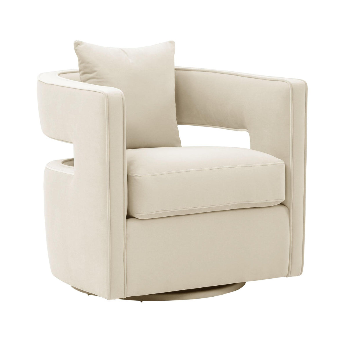 TOV Furniture Modern Kennedy Cream Swivel Chair - TOV-S44127