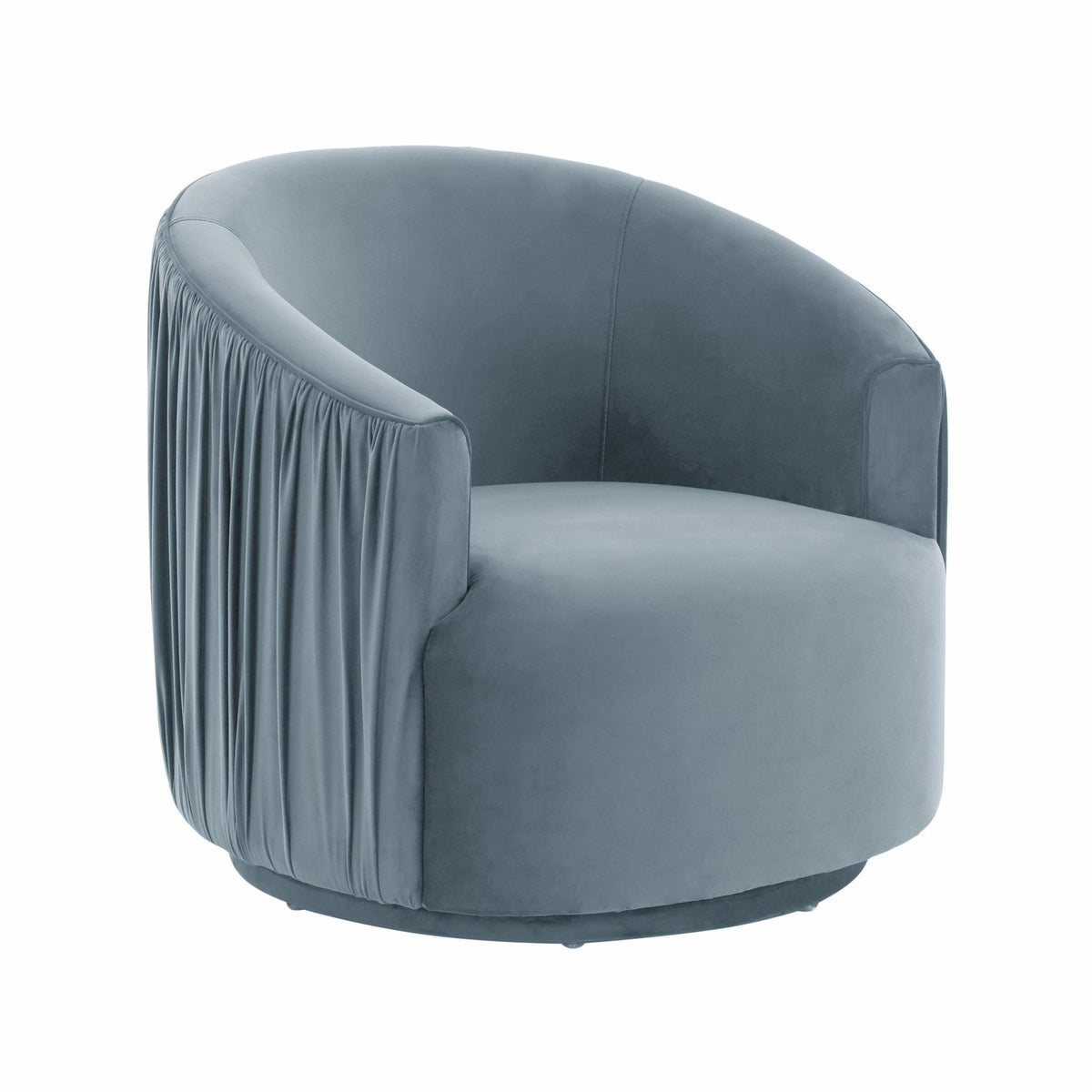 TOV Furniture Modern London Blue Pleated Swivel Chair - TOV-S44152