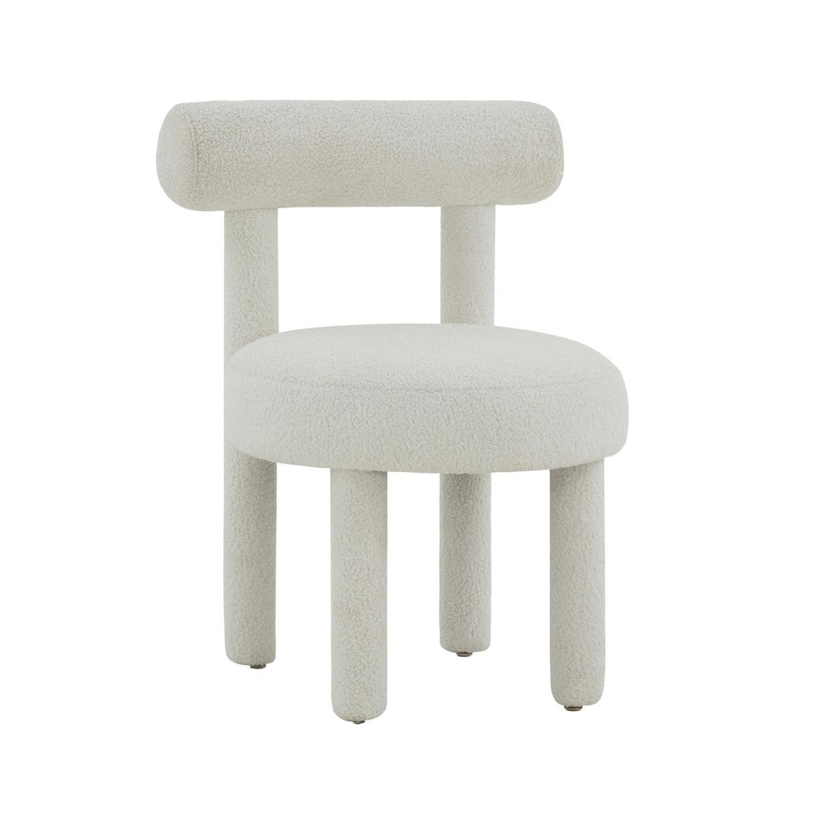TOV Furniture Modern Carmel White Boucle Chair - TOV-S44171