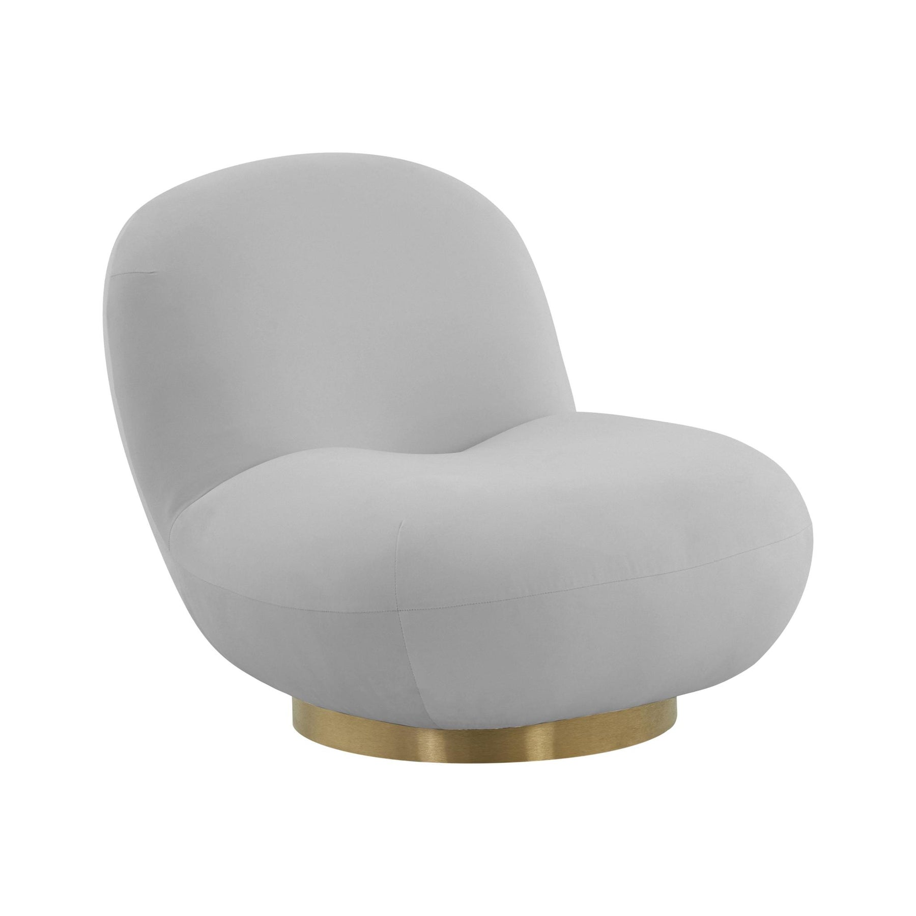 TOV Furniture Modern Emily Grey Velvet Swivel Chair - TOV-S44174