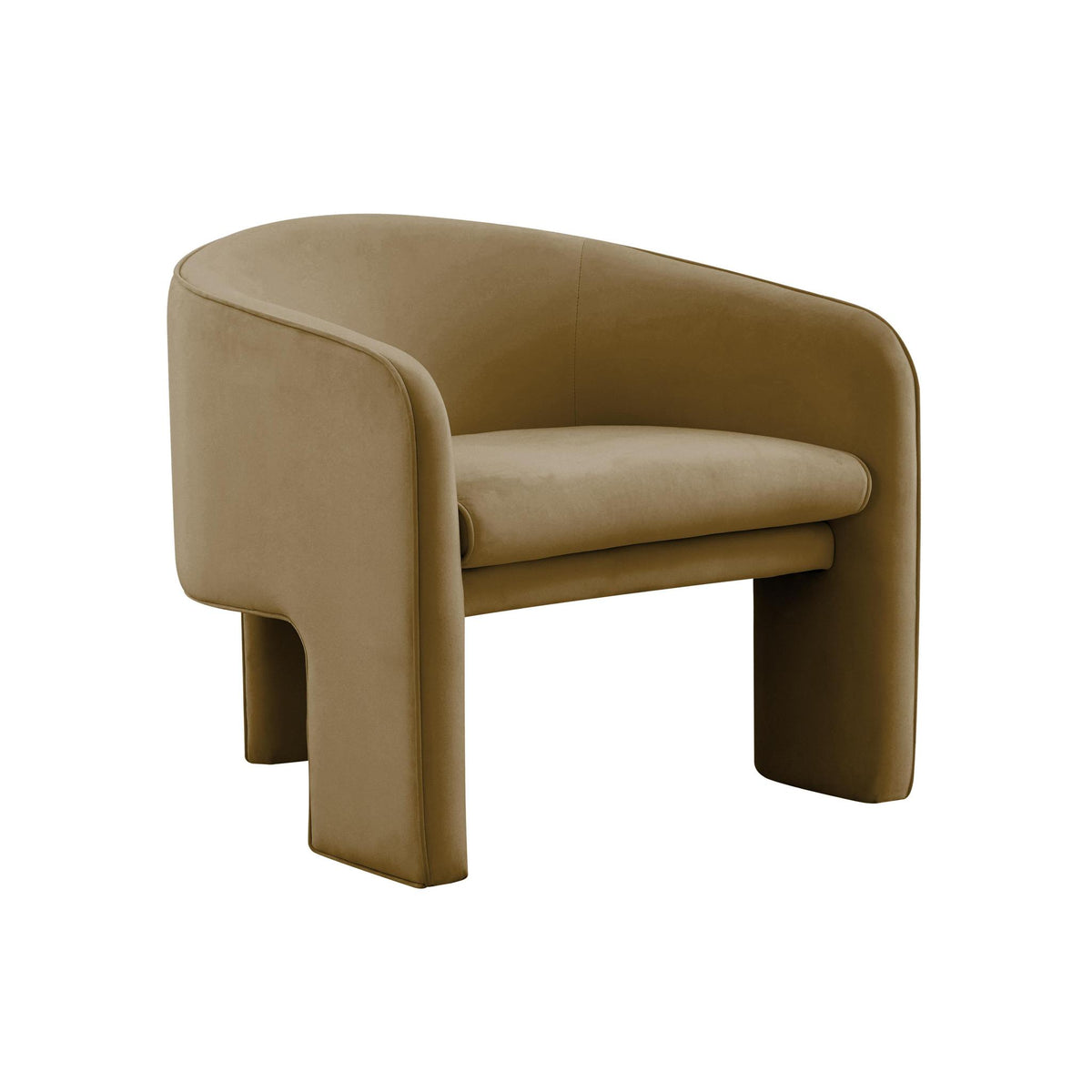 TOV Furniture Modern Marla Cognac Velvet Accent Chair - TOV-S44183