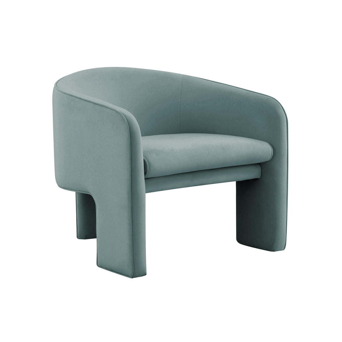 TOV Furniture Modern Marla Sea Blue Velvet Accent Chair - TOV-S44184