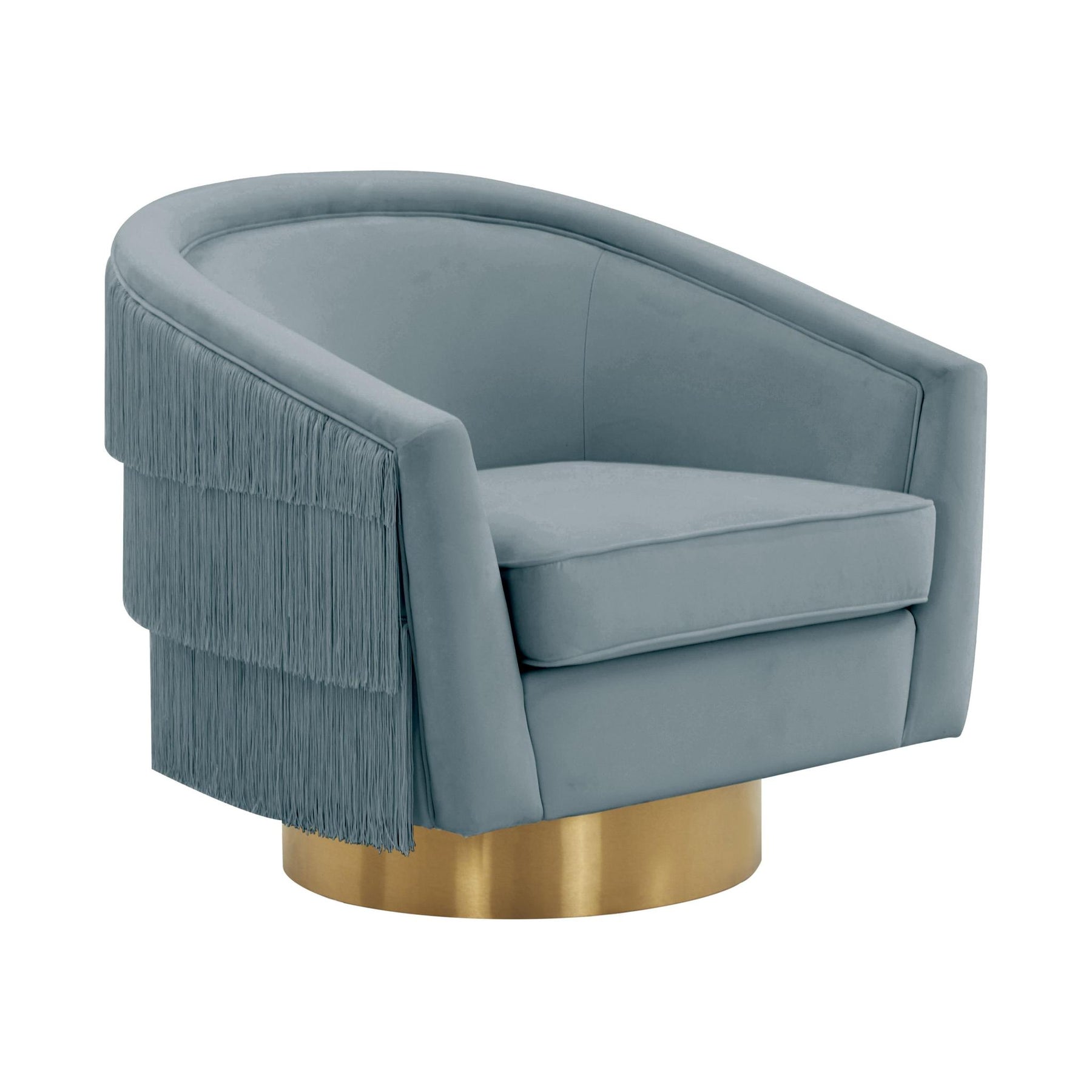 TOV Furniture Modern Flapper Bluestone Swivel Chair - TOV-S44193