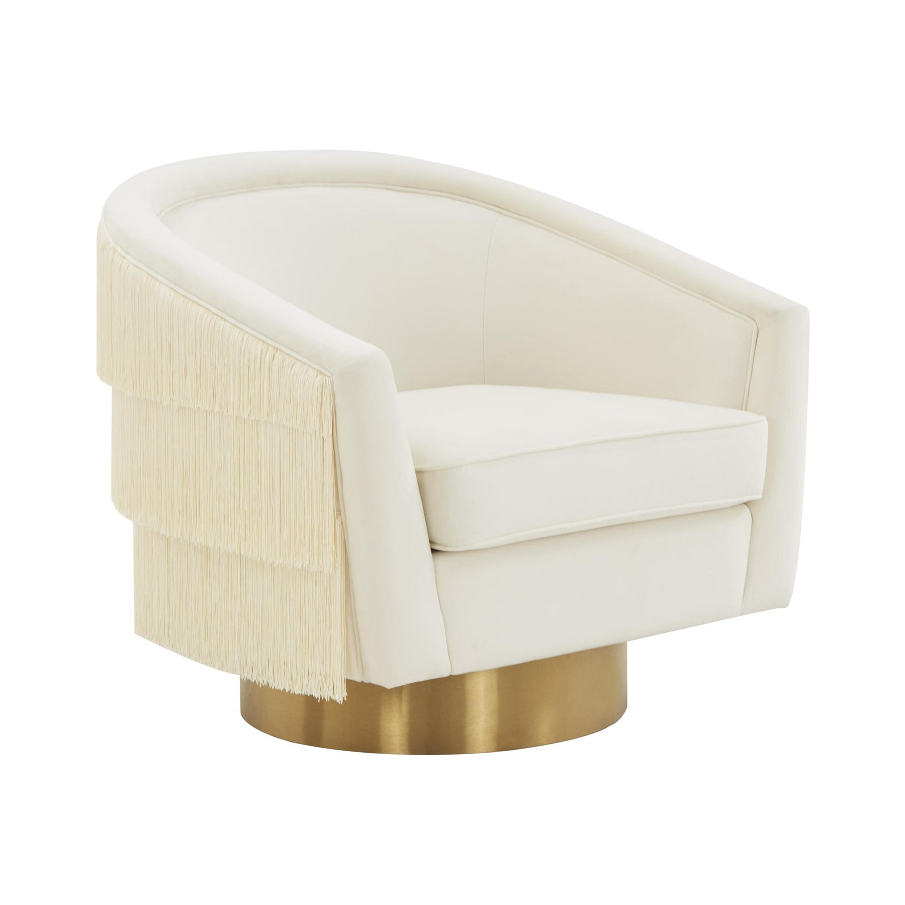 TOV Furniture Modern Flapper Cream Swivel Chair - TOV-S44194